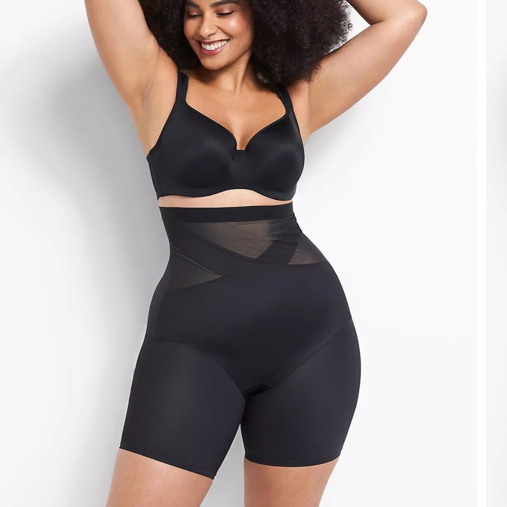 Shape by Cacique High-Waist Thigh Shaper in black